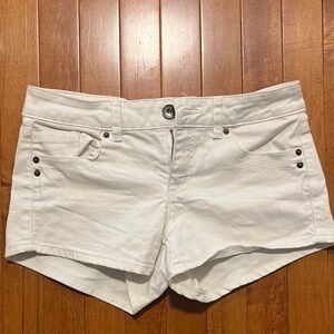 O'Neill White Denim Low-Rise Jean Shorts
